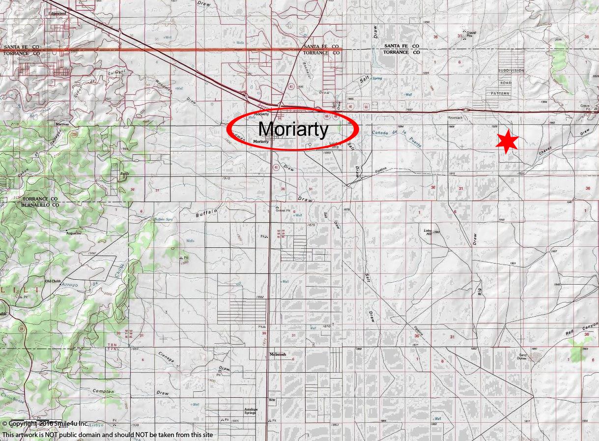 1 acre Moriarty NM on graveled road!